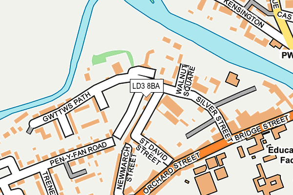 LD3 8BA map - OS OpenMap – Local (Ordnance Survey)