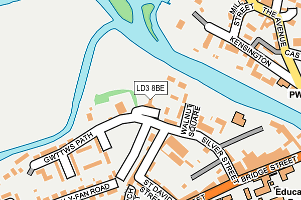 LD3 8BE map - OS OpenMap – Local (Ordnance Survey)