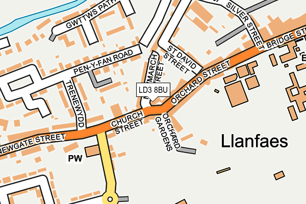 LD3 8BU map - OS OpenMap – Local (Ordnance Survey)