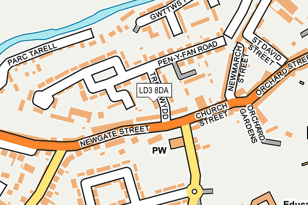 LD3 8DA map - OS OpenMap – Local (Ordnance Survey)