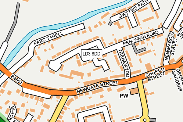 LD3 8DD map - OS OpenMap – Local (Ordnance Survey)