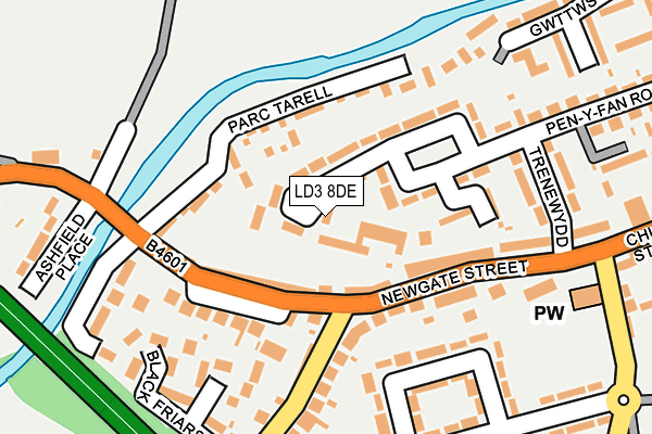 LD3 8DE map - OS OpenMap – Local (Ordnance Survey)