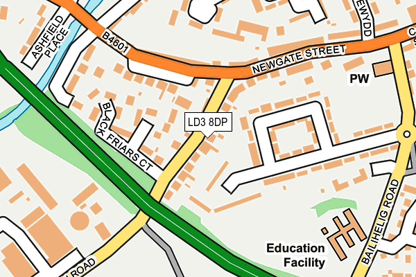 LD3 8DP map - OS OpenMap – Local (Ordnance Survey)