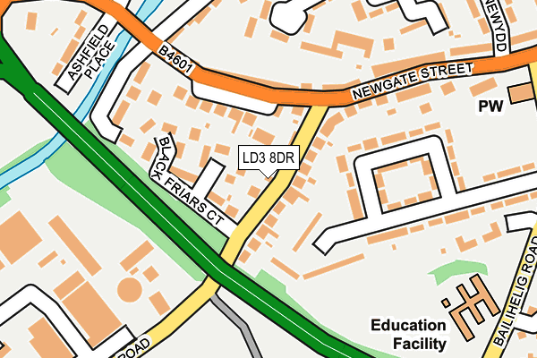 LD3 8DR map - OS OpenMap – Local (Ordnance Survey)