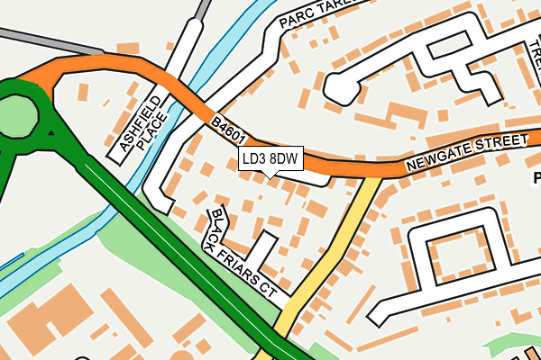 LD3 8DW map - OS OpenMap – Local (Ordnance Survey)
