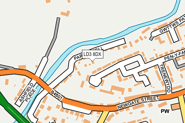 LD3 8DX map - OS OpenMap – Local (Ordnance Survey)