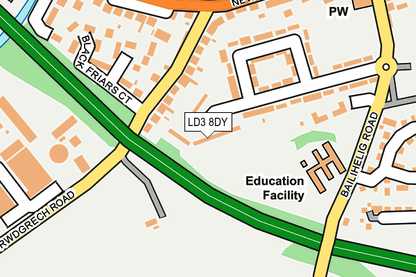 LD3 8DY map - OS OpenMap – Local (Ordnance Survey)