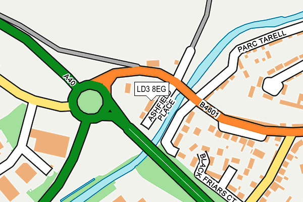 LD3 8EG map - OS OpenMap – Local (Ordnance Survey)