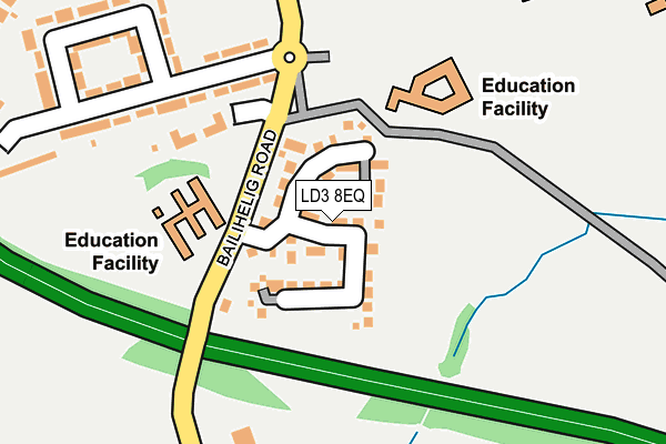 LD3 8EQ map - OS OpenMap – Local (Ordnance Survey)