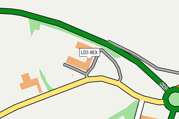 LD3 8EX map - OS OpenMap – Local (Ordnance Survey)