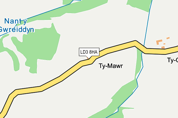 LD3 8HA map - OS OpenMap – Local (Ordnance Survey)