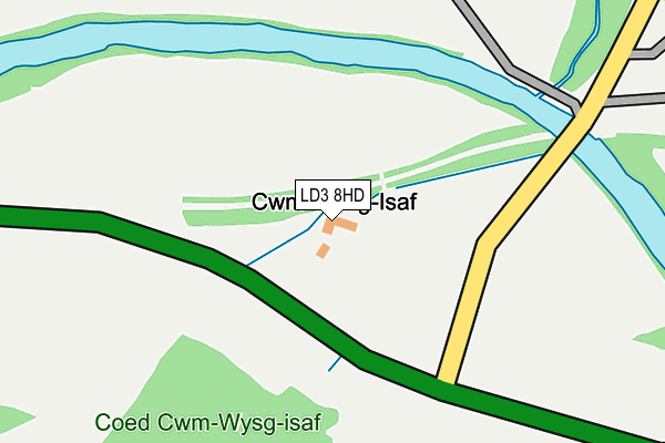 LD3 8HD map - OS OpenMap – Local (Ordnance Survey)