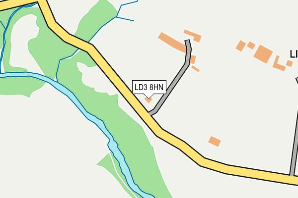 LD3 8HN map - OS OpenMap – Local (Ordnance Survey)
