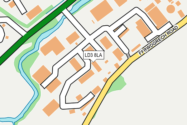 LD3 8LA map - OS OpenMap – Local (Ordnance Survey)