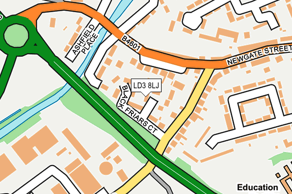 LD3 8LJ map - OS OpenMap – Local (Ordnance Survey)