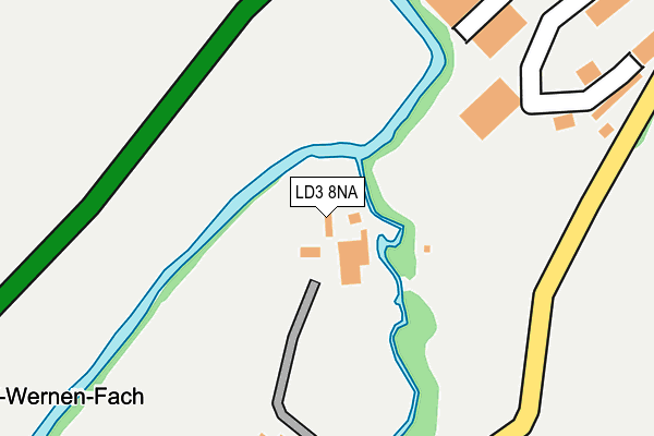 LD3 8NA map - OS OpenMap – Local (Ordnance Survey)