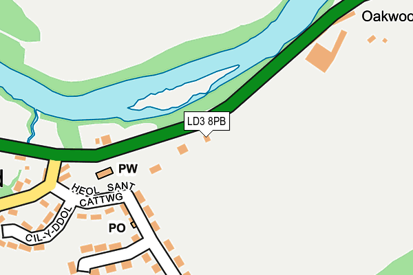 LD3 8PB map - OS OpenMap – Local (Ordnance Survey)