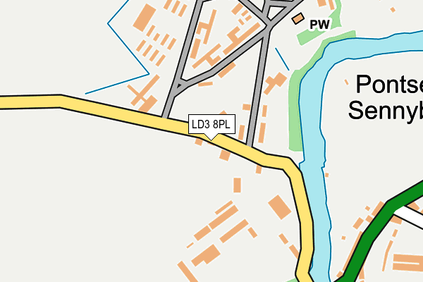 LD3 8PL map - OS OpenMap – Local (Ordnance Survey)