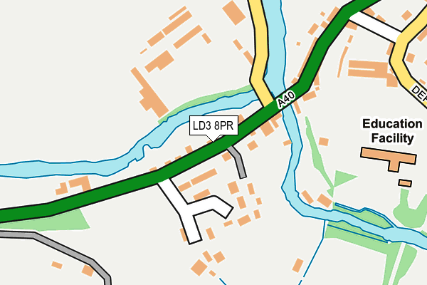 LD3 8PR map - OS OpenMap – Local (Ordnance Survey)