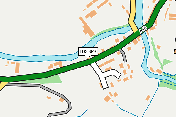 LD3 8PS map - OS OpenMap – Local (Ordnance Survey)