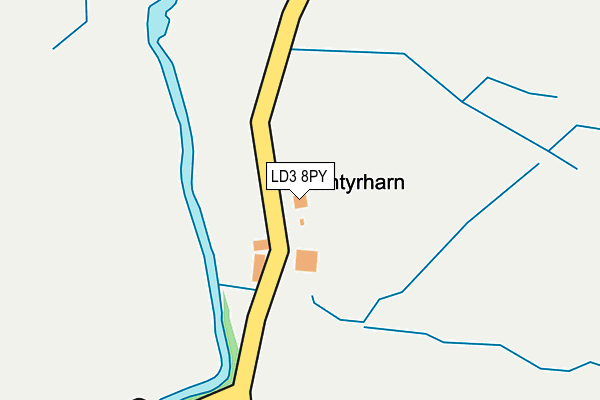 LD3 8PY map - OS OpenMap – Local (Ordnance Survey)