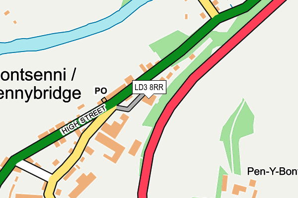 LD3 8RR map - OS OpenMap – Local (Ordnance Survey)