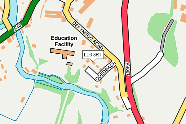 LD3 8RT map - OS OpenMap – Local (Ordnance Survey)