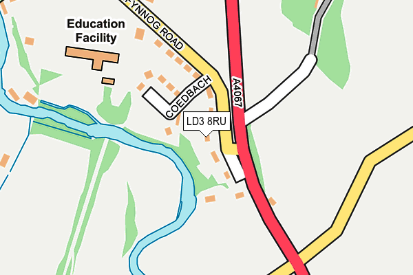 LD3 8RU map - OS OpenMap – Local (Ordnance Survey)