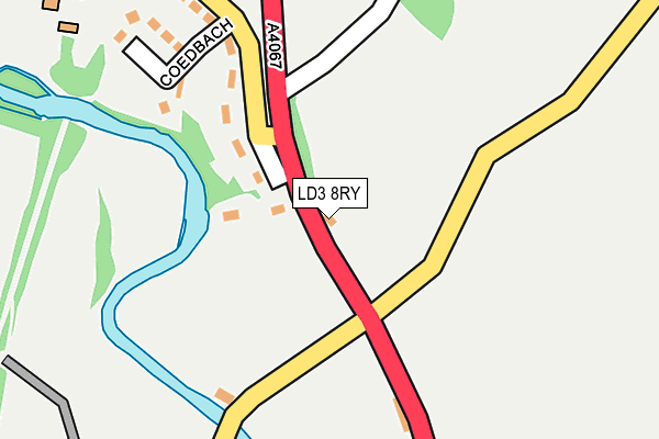 LD3 8RY map - OS OpenMap – Local (Ordnance Survey)