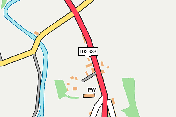 LD3 8SB map - OS OpenMap – Local (Ordnance Survey)