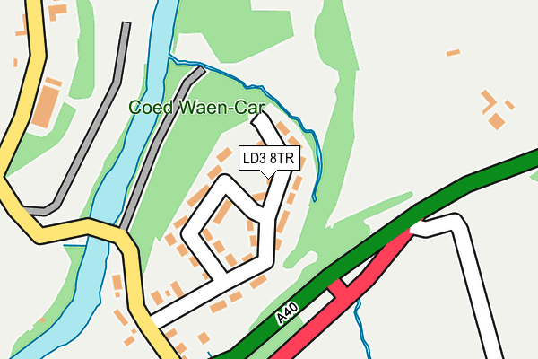 LD3 8TR map - OS OpenMap – Local (Ordnance Survey)