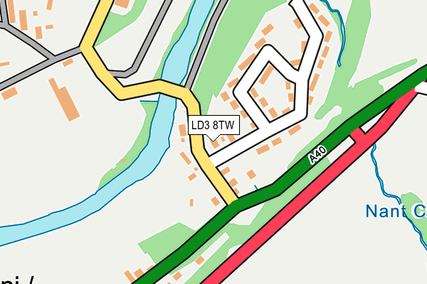 LD3 8TW map - OS OpenMap – Local (Ordnance Survey)