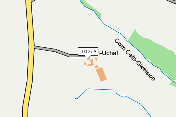 LD3 8UA map - OS OpenMap – Local (Ordnance Survey)