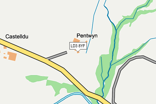 LD3 8YF map - OS OpenMap – Local (Ordnance Survey)