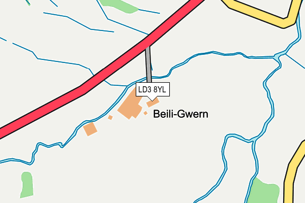 LD3 8YL map - OS OpenMap – Local (Ordnance Survey)