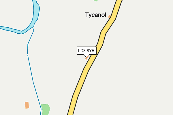 LD3 8YR map - OS OpenMap – Local (Ordnance Survey)