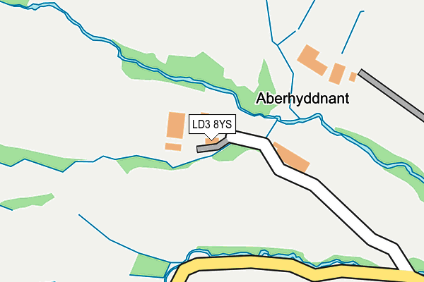 LD3 8YS map - OS OpenMap – Local (Ordnance Survey)
