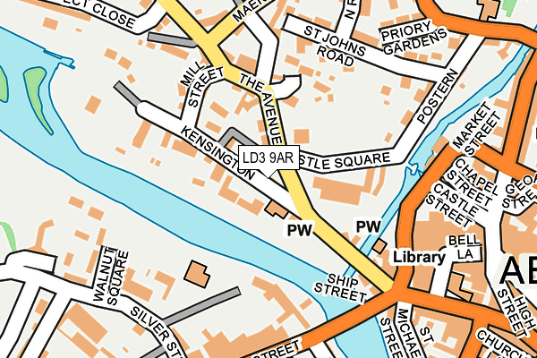 LD3 9AR map - OS OpenMap – Local (Ordnance Survey)