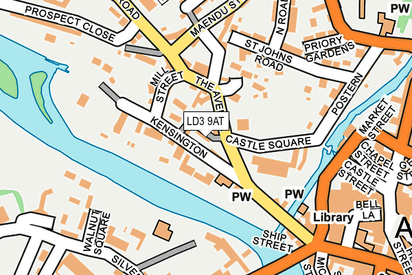 LD3 9AT map - OS OpenMap – Local (Ordnance Survey)
