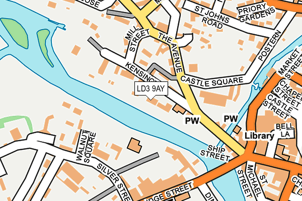 LD3 9AY map - OS OpenMap – Local (Ordnance Survey)