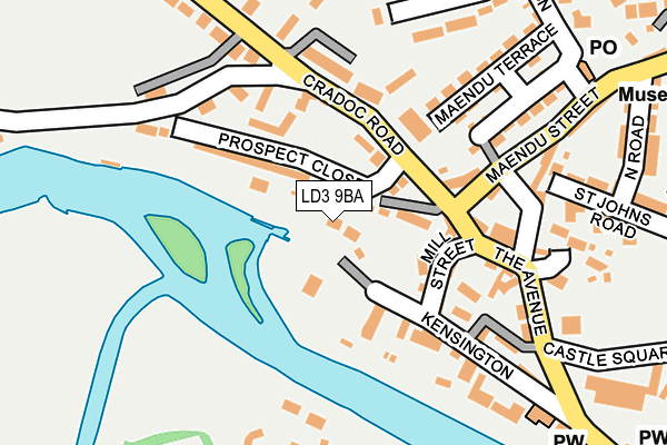 LD3 9BA map - OS OpenMap – Local (Ordnance Survey)