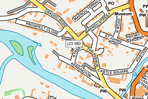 LD3 9BD map - OS OpenMap – Local (Ordnance Survey)