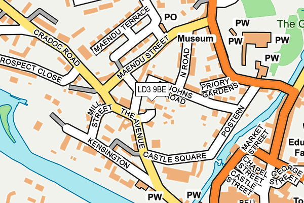 LD3 9BE map - OS OpenMap – Local (Ordnance Survey)