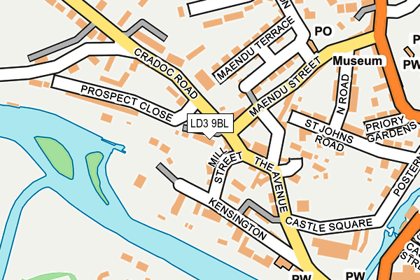LD3 9BL map - OS OpenMap – Local (Ordnance Survey)