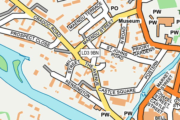 LD3 9BN map - OS OpenMap – Local (Ordnance Survey)