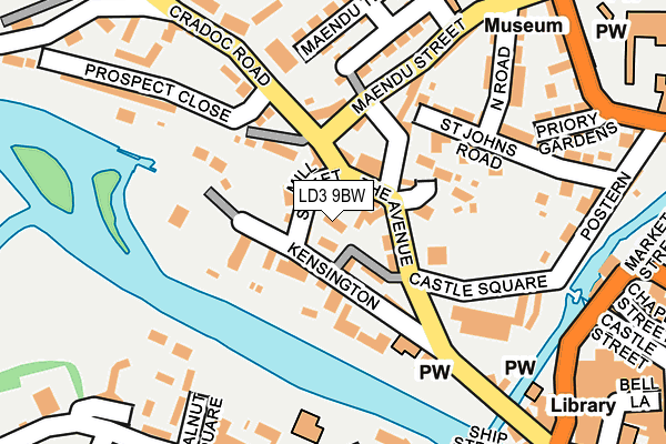 LD3 9BW map - OS OpenMap – Local (Ordnance Survey)