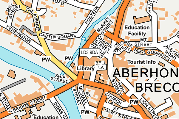 LD3 9DA map - OS OpenMap – Local (Ordnance Survey)
