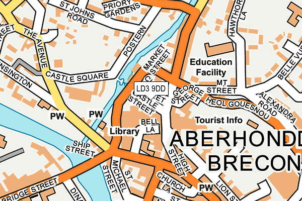 LD3 9DD map - OS OpenMap – Local (Ordnance Survey)