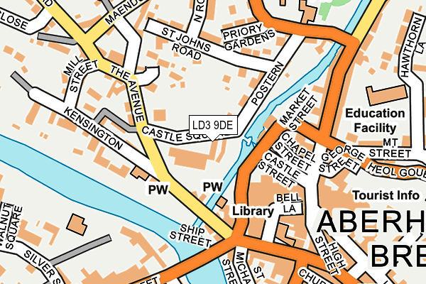 LD3 9DE map - OS OpenMap – Local (Ordnance Survey)