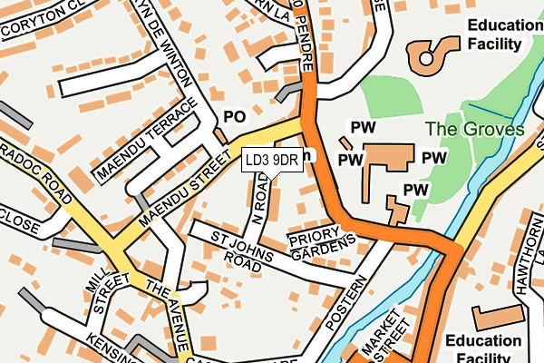 LD3 9DR map - OS OpenMap – Local (Ordnance Survey)